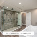 Cimmaron primary bathroom with large glass shower and luxury tub - Maronda Homes - Festival of Homes