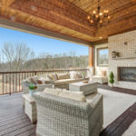 Laurel Pointe outdoor patio fireplace - Infinity Homes - Festival of Homes